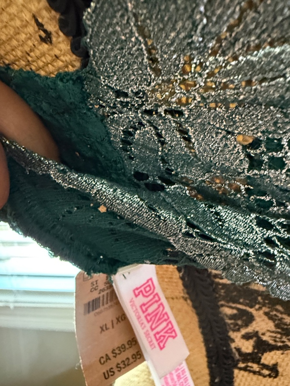 PINK Victoria's Secret Teal Lace Longline Bralette - Picture 5 of 5